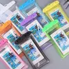 Bolsa Impermeable Transparente para Teléfono Móvil con Pantalla Táctil para Buceo, Natación, Rafting, Rider de Comida a Domicilio de Aguas Termales, Bolsa Impermeable Luminosa para Teléfono Móvil