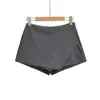 5020-25 Nuevo Estilo de Verano Traje Americano Empalme de Tela Cruzada Sexy Cintura Alta Falda Pantalón Anti-Exposición