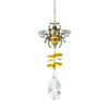 Atrapasol de Cristal con Forma de Abeja 3D Adorno Colgante Festival de la Abeja Decoración de Jardín Suministro Mayorista Transfronterizo Cristal Blanco