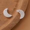 Botones en Forma de Media Luna al por Mayor Hebilla de Etiqueta de Perla de Resina Hebilla Decorativa de Ojo Único Cosida a Mano para Suéteres y Abrigos Infantiles