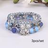 Pulsera de Pintura de Estilo Étnico Retro Bohemio Europeo y Americano Colgante de Elefante Separador de Metal Ajustable Joyería Hecha a Mano