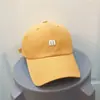 Gorra para Mujer Moda de Verano Simple Gorra de Béisbol Bordada con Letra M Estilo ins para Hombre Combinación Versátil Visera Curva Gorra Estilo Coreano