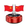 Adorno Solar para Coche Transfronterizo con Bandera Giratoria, Bandera Roja Giratoria Creativa que Brilla en la Oscuridad, Regalo de Bandera Multipaís