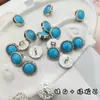 Botones vintage de metal turquesa multicolor para camisas, botones pequeños con bordes festoneados para suéteres, cárdigans de punto, botones decorativos coloridos