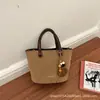Bolsa tipo balde estilo retrô para mulheres, nova coleção outono 2026, bolsa de ombro simples e casual com design coreano