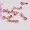 Retención de color 14k hebilla de oro de bolsa capullo de flor hebilla de bolsa collar pulsera hebilla de conexión hebilla de cuenta de bolsa de frijol accesorios de joyería diy
