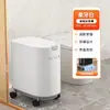 Cubo de Basura Baño Hogar Inodoro Integrado Papelera Especial con Tapa Ranura Gran Capacidad Alta Apariencia Cubo de Basura