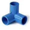 PVC tridimensional três vias quatro vias espessado 20 25 32 50 branco cinza azul armário de sapatos faça você mesmo ângulo reto acessórios para tubos de abastecimento de água