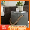 Mesa com Pedestal de Corda em Concreto Artístico no Estilo Wabi-Sabi para Interior de Casa Particular, Tampo de Mesa Personalizado de Alta Qualidade, Estável e Durável