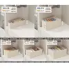 Caixa de armazenamento de tecido tipo gaveta, espessada, sem divisórias, para uso doméstico em guarda-roupas e quartos, organizador dobrável em camadas para roupas e calças