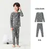 Duo Duo Home Estampado Integral Elefantito Piel Suave Agradable Conjunto para Niños Primavera Otoño Transpirable Hogar Niños Top de Otoño Pantalones de Otoño Conjunto de Dos Piezas