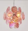 Lustre de Vidro Murano Transfronteiriço Francês Retrô de Alto Padrão para Sala de Jantar Luz de Luxo Leve Luminárias de Arte para Quarto