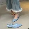 Sandalias Cerradas para Mujer Chuyuji Estilo Francés Suave con Correa Trasera, Tacón de Cuña Bajo, Adecuadas para Faldas, Punta Fina, Zapatos Elegantes de una Sola Pieza