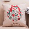 Funda de Almohada Navideña Alce Papá Noel Lino Súper Suave Almohada Cojín de Sofá Amazon Almohada Cojín de Respaldo