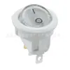 Interruptor Alavanca Cqc Kcd1 com Topo Redondo e Base Retangular, 3 Pinos, 2 Posições, Iluminado, 20mm, Interruptor Alavanca de Alimentação 6A 250V