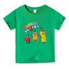 Blocos de construção digitais numberblocks roupas camiseta de manga curta conjunto infantil de tops e calças desenho animado estampado ins moda