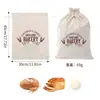 En stock Tela de Algodón Bolsa de Pan con Cordón Reutilizable Bolsa de Pan con Cordón Empaque de Masa Plana Bolsa de Paquete de Algodón y Lino