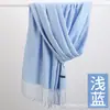 Bufanda de cachemira sintética para mujer versión coreana de otoño e invierno cálida color liso reunión anual bufanda de cachemira roja chal con flecos venta al por mayor de fábrica