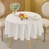 Mantel, Disponible en Stock, Mezcla de Poliéster y Lino, Color Blanco Puro Sólido, Resistente a Salpicaduras, Opciones Redondas y Rectangulares para Comedor, Fiesta y Decoración del Hogar, Suministro Directo de Fábrica