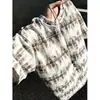 Camiseta Unissex de Verão com Tingimento Tie-Dye Americano Retrô, Manga Curta, Tecido Pesado, Corte Limpo, Ombro Normal, Estilo Havaiano, Manga Meia-Manga