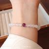 Nueva pulsera de calcedonia de cristal natural de estilo chino para mujer, pulsera de joyería de nicho de alto sentido, pulsera de plata esterlina de estilo retro de moda nacional