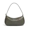 Bolsa Baguette de Venta Caliente Europea y Americana Moda Bolso de Hombro Único Debajo del Brazo Color Sólido Cuero Suave Tejido Bolso para Mujer Cruzado Bolso Dumpling Moderno