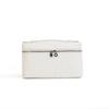 Bolsa para Lonchera LP con Patrón de Avestruz de Piel de Vaca de Primavera Bolsa Cosmética Portátil de Gama Alta Bolso de Cuero Genuino para Mujer Bolso de Hombro Cruzado para Teléfono Móvil