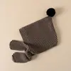 Bufanda de Punto para Niños con Gorro Integrado Otoño e Invierno Gorro Cálido para Protección de Orejas para Niños y Niñas Rayado Estilo Coreano Lindo Gorro de Lana