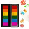 Almofada de Tinta Colorida Seis Cores para Grafite Infantil Transfronteiriço Tira Longa Pintura a Dedo Almofada de Tinta DIY para Scrapbooking Carimbo de Borracha Tinta Colorida