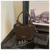 Bolsa pequena estilosa transfronteiriça feminina nova moda nicho bolsa de balde estampa de leopardo retrô bolsa de ombro único transversal para o dia a dia