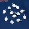 Cuentas Espaciadoras Accesorios Colgante Flor Hoja Plata de Ley Vintage Desgastado Blanco Plata Lisa Piezas Pequeñas Materiales para Abalorios Hechos a Mano DIY