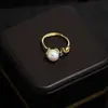 Anillo de Perla Moda Femenina Personalizado Europeo y Americano ins Tendencia Retro Estilo Frío Combinable