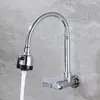 Torneira universal torneira cozinha na parede fria única universal torneira de lavatório cozinha aço inoxidável torneira de varanda