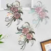Exquisitos Adhesivos de Tela Bordada con Flores de Malla Multicolores Opcionales Accesorios Decorativos para Ropa Vestidos Ropa Infantil