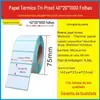 Papel térmico à prova de três elementos 100x150 papel de etiqueta térmica 100*100 papel de impressão papel de código de barras adesivo de etiqueta autoadesivo