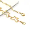 Corrente de Cintura Transfronteiriça Europeia e Americana, Corrente de Cintura de Vestido Elegante de Metal Vazado Borboleta Camada Única, Corrente de Cintura Versátil Flor Borboleta para Mulheres