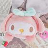 Porta-moedas de Pelúcia Desenho Animado com Design do Pochacco para Meninas, Bolsa de Armazenamento Grande Capacidade para Estudantes para Fones de Ouvido e Batons, Design Color-Block