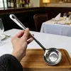 Panela Quente de Aço Inoxidável 201 para Restaurante, Concha de Sopa de Fundo Plano, Colher de Sopa de Aço Inoxidável Doméstica com Gancho, Colher de Mingau de Cozinha