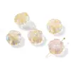 Cuentas de Vidrio Checo con Diseño de Flor de Ciruelo Pintada en Oro de 14 mm, Cuentas Sueltas de Flor de Cinco Pétalos con Agujero Central, Materiales para Pulsera de Cuentas Hecha a Mano y Pasador de Pelo