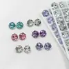 Cristal Dongzhou Diamante de Corte Rosa Milenario de Ocho Caras 8 mm Diamante Explosivo de Cristal K9 Imitación Circonio Joyería de Lujo Ligero Diamante para Uñas Joyería de Diamante