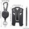 Porta Insignia Clip Retráctil Mosquetón Resistente Carrete para Insignia Llavero Portatarjeta de Identificación Genial Portacredencial Táctico