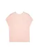 Top de punto Baishiwang para mujer, manga corta, borde enrollado, hilo de papel, nuevo estilo de verano, corte holgado, versátil, adelgazante, cuello redondo