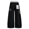 Pantalones rectos de moda para hombre, pantalones casuales holgados, pantalones deportivos negros de otoño para hombre, pantalones de chándal talla grande, modernos y casuales