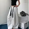 Pantalones de pierna ancha elegantes para mujer para comercio transfronterizo, pantalones de trabajo de corte holgado, adelgazantes y versátiles, corbata curva estilo coreano