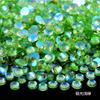 SS5 Diamante plano redondo de vidrio DIY para decoración de uñas, pegatinas de cristal con cuentas de colores, accesorios de decoración para fundas de teléfono móvil