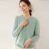 Cárdigan de Cachemir con Cuello Redondo para Mujer Delgado de Cachemir de Cabra Raglán Color Sólido Holgado Cómodo Versátil Temperamento Moda Prendas de Punto Ropa de Abrigo