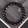 Cuentas de Barril Rectas de Ébano, Tendencia Nacional, Literario y Artístico, Elegante para Hombres y Mujeres, Gama Alta, Pulsera de Rosario de Círculo Único Versátil para Pareja