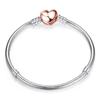 Pulseira Clássica Prateada para Meninas Corrente Básica Joia de Moda de Rua Tendência de Berloque Europeu