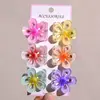 Presilha Média Colorida Flor Doce 4cm para Meninas Estilo Doce de Férias na Praia Cabelo Meio Preso Suprimento Transfronteiriço