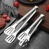 Pinza para Alimentos de Tres Líneas de Acero Inoxidable 304 Pinza para Alimentos Engrosada Pinza para Barbacoa Pinza para Pan Pinza para Bistec Pinza para Alimentos